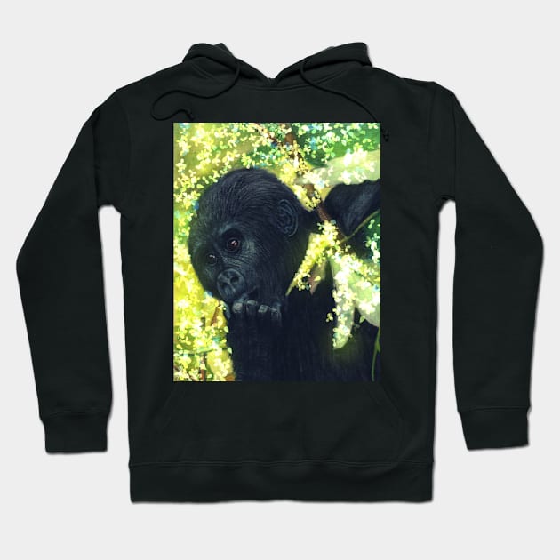 Gorilla Hoodie by teenamarie23art